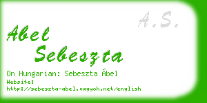 abel sebeszta business card