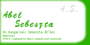 abel sebeszta business card